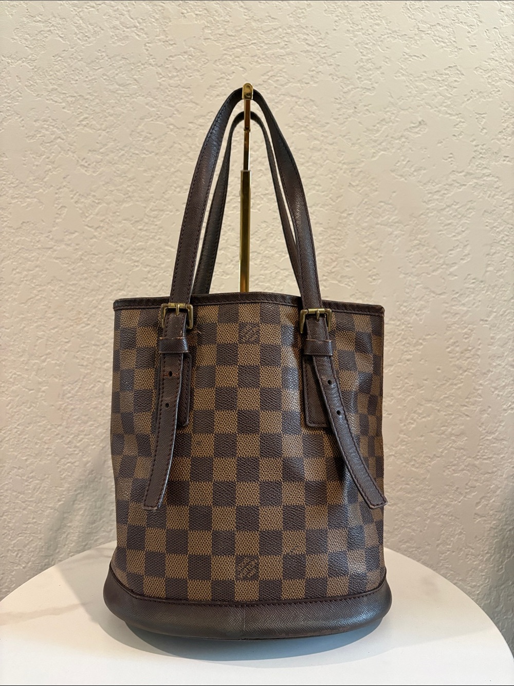 Louis Vuitton Brown Ebene Bucket Tote Bag
